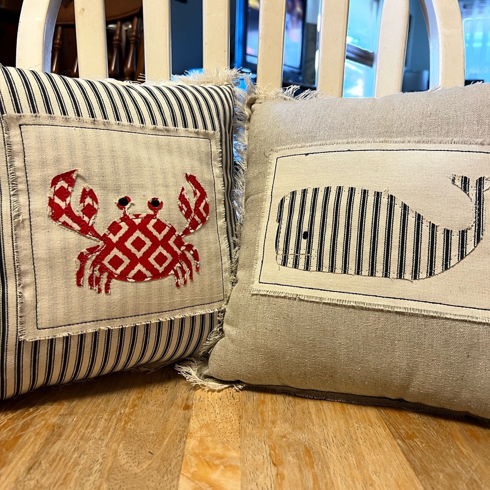 Never used. Mudpie brand pillows.